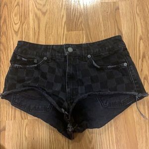 Carmar Checkered Jean Shorts